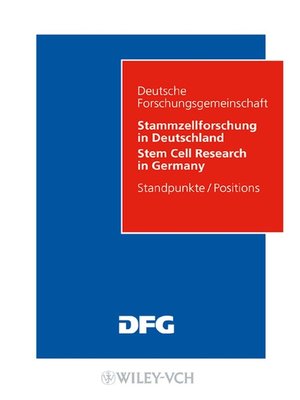 cover image of Stammzellforschung in Deutschland. M&ouml;glichkeiten und Perspektiven